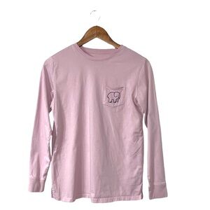 Ivory Ella Pink Long Sleeve T-Shirt Girly School Elephant Size XS